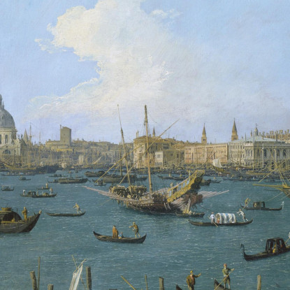 Seen From The Bacino Di San Marco In Venice Canaletto cnl40 quadro stampato su tela