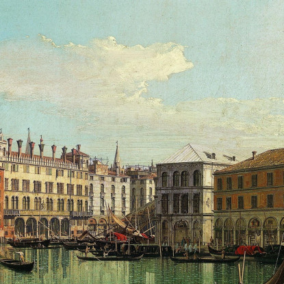 Il Canal Grande Venezia Guardando A Sud Verso Il Ponte Di Rialto Canaletto cnl49 quadro stampato su tela