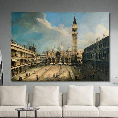 The Piazza San Marco In Venice Canaletto cnl51 quadro stampato su tela