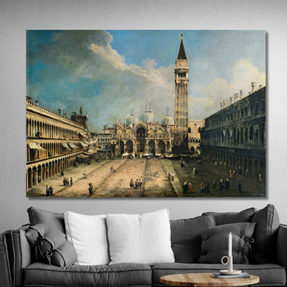 The Piazza San Marco In Venice Canaletto cnl51 quadro stampato su tela