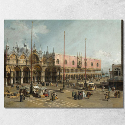 La Piazza San Marco Venezia Canaletto cnl54 quadro stampato su tela