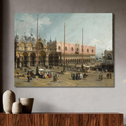 La Piazza San Marco Venezia Canaletto cnl54 quadro stampato su tela