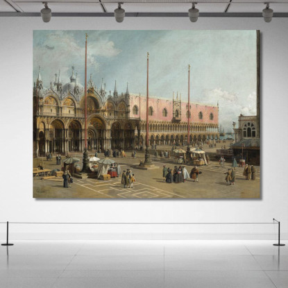 La Piazza San Marco Venezia Canaletto cnl54 quadro stampato su tela
