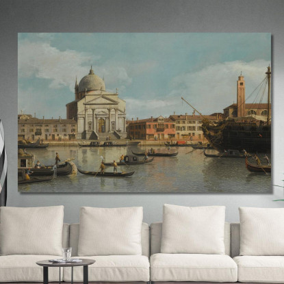 Una Veduta Delle Chiese Del Redentore E Di San Giacomo Canaletto cnl56 quadro stampato su tela