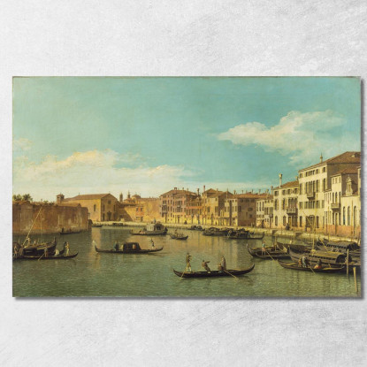 Venice The Canale Di Santa Chiara Canaletto cnl61 quadro stampato su tela
