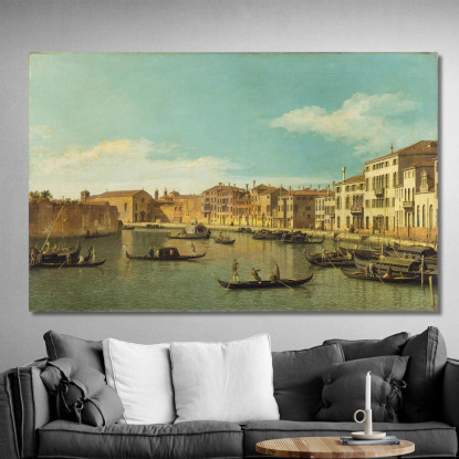 Venice The Canale Di Santa Chiara Canaletto cnl61 quadro stampato su tela