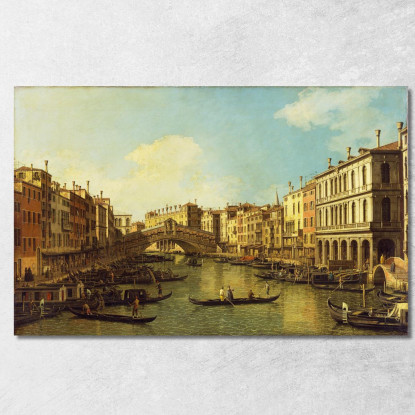 Venezia Il Canal Grande Dal Palazzo Dolfin-Manin Al Ponte Di Rialto Canaletto cnl62 quadro stampato su tela
