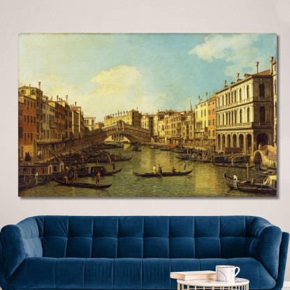 Venezia Il Canal Grande Dal Palazzo Dolfin-Manin Al Ponte Di Rialto Canaletto cnl62 quadro stampato su tela