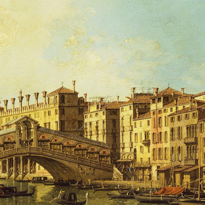 Venezia Il Canal Grande Dal Palazzo Dolfin-Manin Al Ponte Di Rialto Canaletto cnl62 quadro stampato su tela