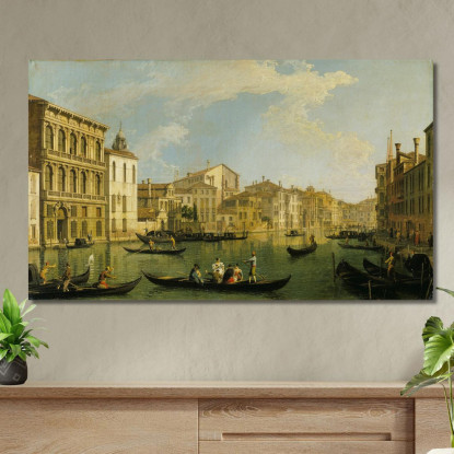 Venezia Il Canal Grande Da Palazzo Flangini A San Marcuola Canaletto cnl63 quadro stampato su tela