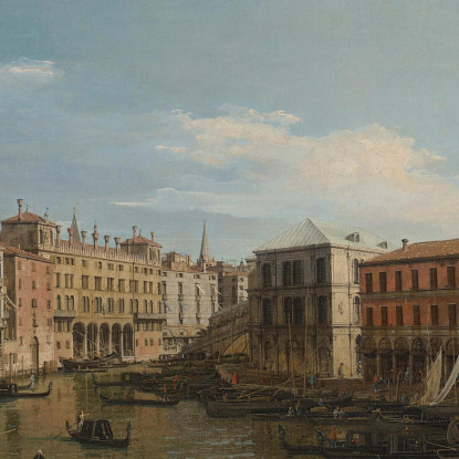Venezia Il Canal Grande Guardando A Sud Dalla Ca Da Mosto Verso Il Ponte Di Rialto Canaletto cnl66 quadro stampato su tela