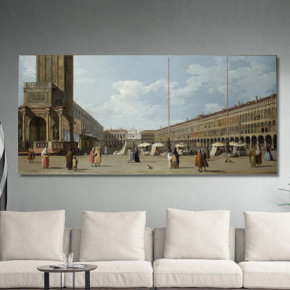 Venice The Molo With Santa Maria Della Salute Canaletto cnl67 quadro stampato su tela
