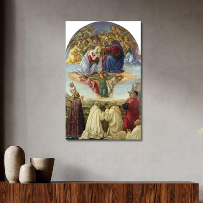 L'Incoronazione Della Vergine Sandro Botticelli sbt37 quadro stampato su tela