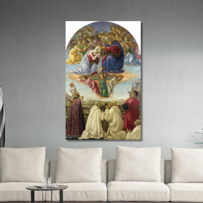 L'Incoronazione Della Vergine Sandro Botticelli sbt37 quadro stampato su tela
