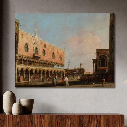 Vista Della Piazzetta San Marco Guardando Verso Sud Canaletto cnl74 quadro stampato su tela