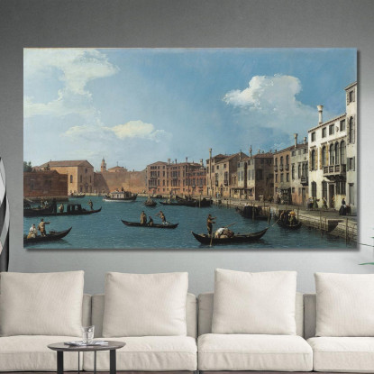 Veduta Del Canale Di Santa Chiara A Venezia Canaletto cnl76 quadro stampato su tela