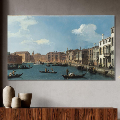 Veduta Del Canale Di Santa Chiara A Venezia Canaletto cnl76 quadro stampato su tela