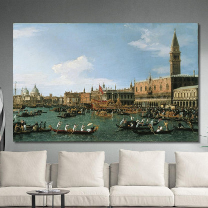 Ritorno Del Bucintoro Nel Giorno Dell'Ascensione Canaletto cnl78 quadro stampato su tela