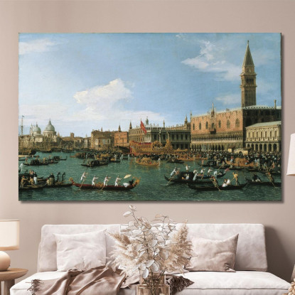 Ritorno Del Bucintoro Nel Giorno Dell'Ascensione Canaletto cnl78 quadro stampato su tela