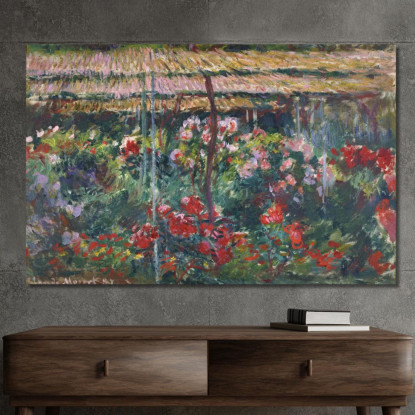 Giardino Delle Peonie Claude Monet mnt289 quadro stampato su tela