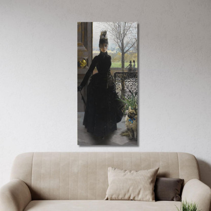 Una Signora Elegante Vittorio Matteo Corcos vmc7 quadro stampato su tela