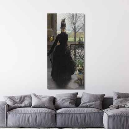Una Signora Elegante Vittorio Matteo Corcos vmc7 quadro stampato su tela