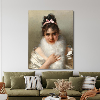 Ritratto Di Giovane Donna Vittorio Matteo Corcos vmc23 quadro stampato su tela