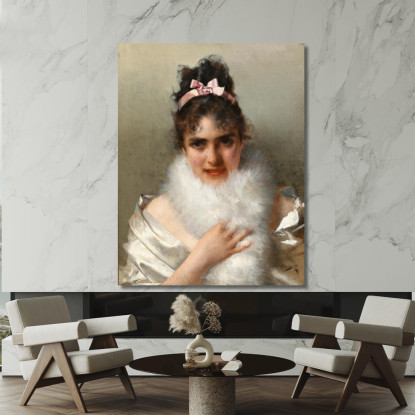 Ritratto Di Giovane Donna Vittorio Matteo Corcos vmc23 quadro stampato su tela