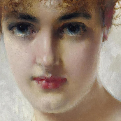 Ritratto Di Una Giovane Donna In Bianco Vittorio Matteo Corcos vmc24 quadro stampato su tela