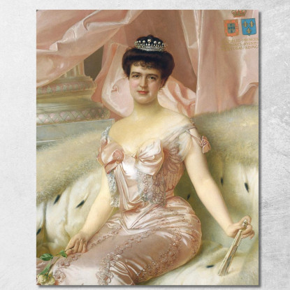 Ritratto Della Regina Amelia Vittorio Matteo Corcos vmc27 quadro stampato su tela