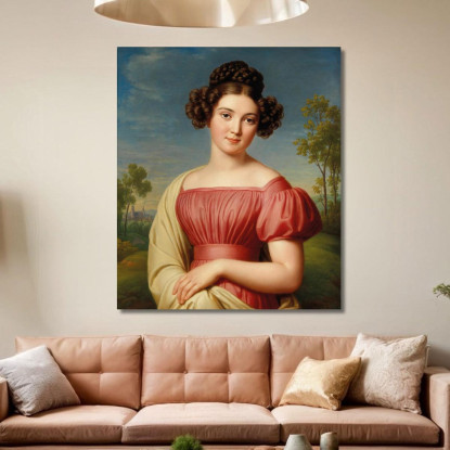 Giovane Donna Con Colomba Vittorio Matteo Corcos vmc40 quadro stampato su tela