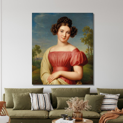 Giovane Donna Con Colomba Vittorio Matteo Corcos vmc40 quadro stampato su tela