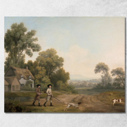 Due Gentiluomini Che Vanno A Sparare George Stubbs gst49 quadro stampato su tela