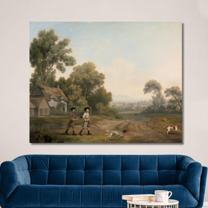 Due Gentiluomini Che Vanno A Sparare George Stubbs gst49 quadro stampato su tela