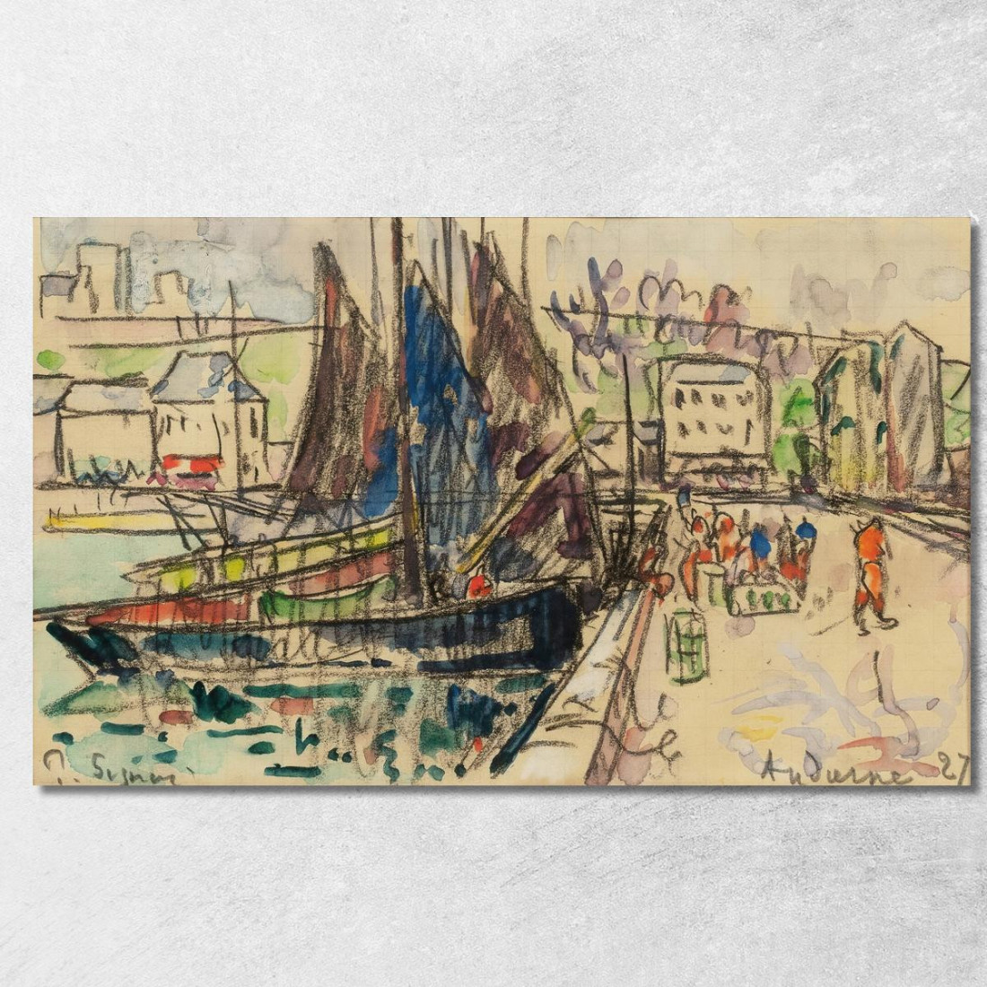Audierne Paul Signac psn7 quadro stampato su tela