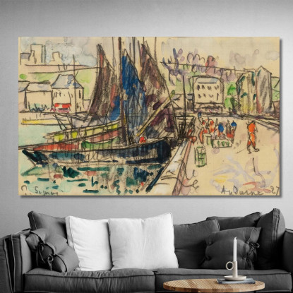 Audierne Paul Signac psn7 quadro stampato su tela