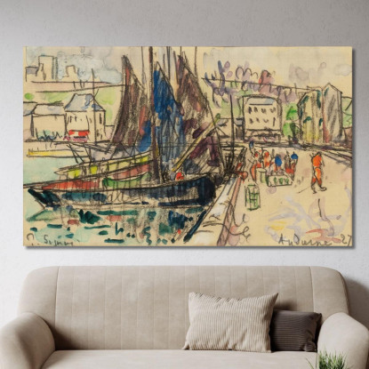 Audierne Paul Signac psn7 quadro stampato su tela