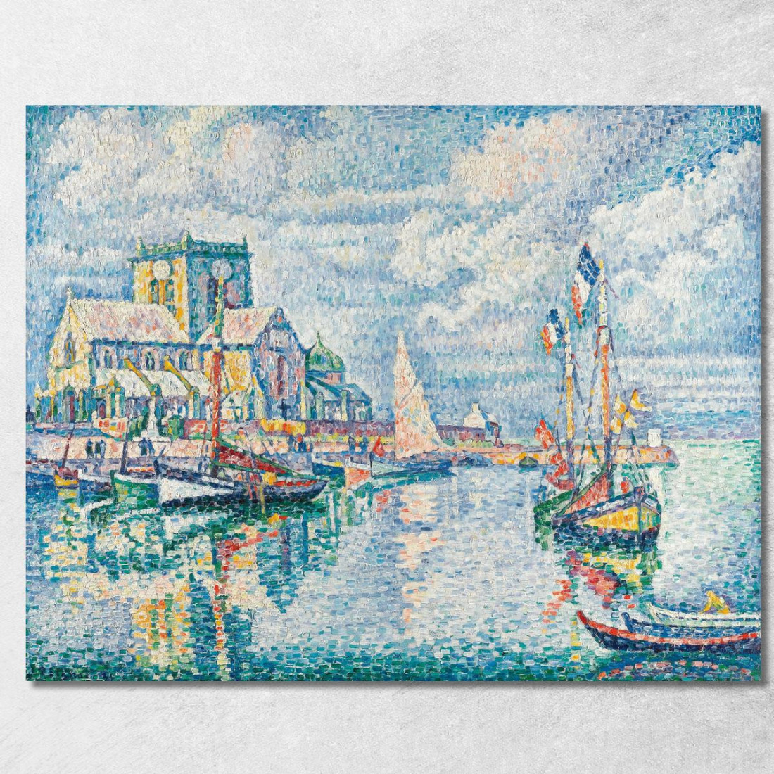 Barfleur Paul Signac psn10 quadro stampato su tela