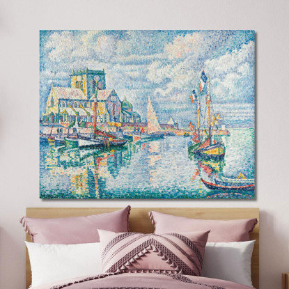 Barfleur Paul Signac psn10 quadro stampato su tela