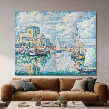 Barfleur Paul Signac psn10 quadro stampato su tela