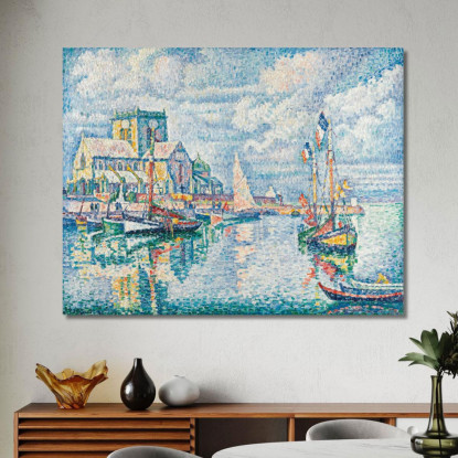 Barfleur Paul Signac psn10 quadro stampato su tela