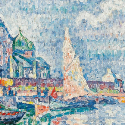 Barfleur Paul Signac psn10 quadro stampato su tela