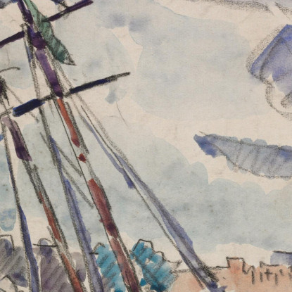 Barca In Porto Paul Signac psn13 quadro stampato su tela