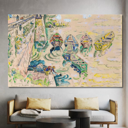 Bourg Saint-Andéo Paul Signac psn16 quadro stampato su tela