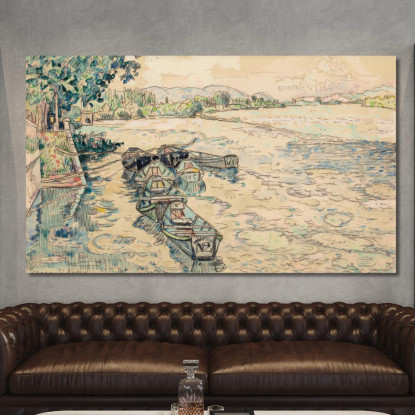 Bourg-Saint-Andéol 2 Paul Signac psn17 quadro stampato su tela