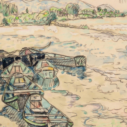 Bourg-Saint-Andéol 2 Paul Signac psn17 quadro stampato su tela