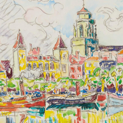 Ciboure Paul Signac psn22 quadro stampato su tela