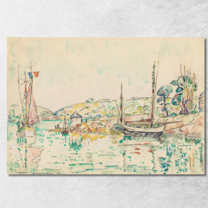 Concarneau Paul Signac psn26 quadro stampato su tela