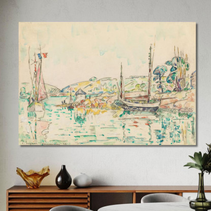 Concarneau Paul Signac psn26 quadro stampato su tela