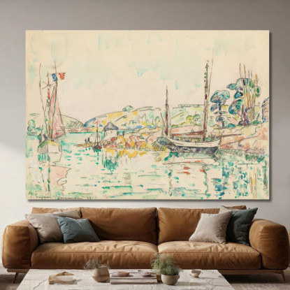 Concarneau Paul Signac psn26 quadro stampato su tela